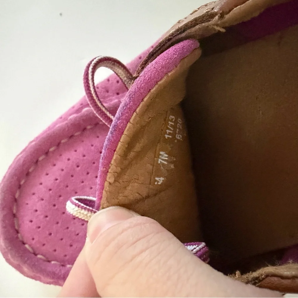 Clark’s Pink/Purple and Brown Women's Loafers Size 7M Casual Comfort Shoes